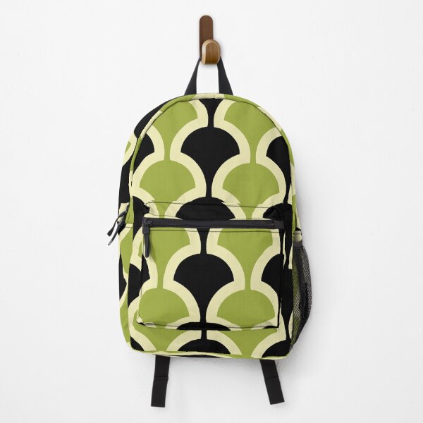 Item preview, Mushroom fan Pattern 443 Black and Olive Green designed and sold by tonymagnerart.