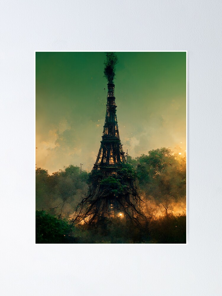 "The burning Eiffel Tower." Poster for Sale by Maniock Redbubble