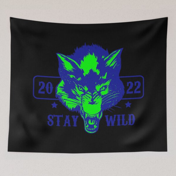 Item preview, Stay Wild Club Ben Azelart Merch - angry wolf - energetic yellow color designed and sold by ALLURE-minimal.