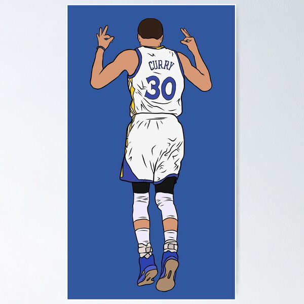 Vista previa del artículo con la obra «Celebración de 3 puntos de Steph Curry», diseñado y vendido por RatTrapTees.