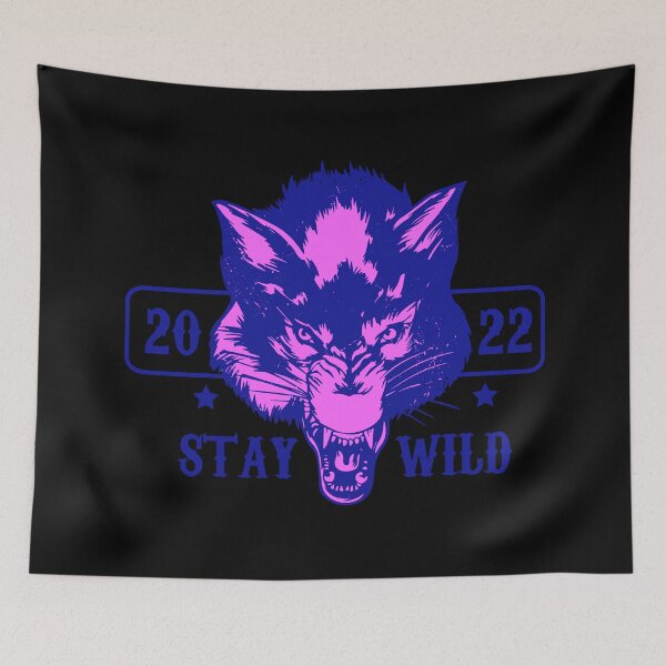 Item preview, Stay Wild Club Ben Azelart Merch - angry wolf - energetic yellow color designed and sold by ALLURE-minimal.