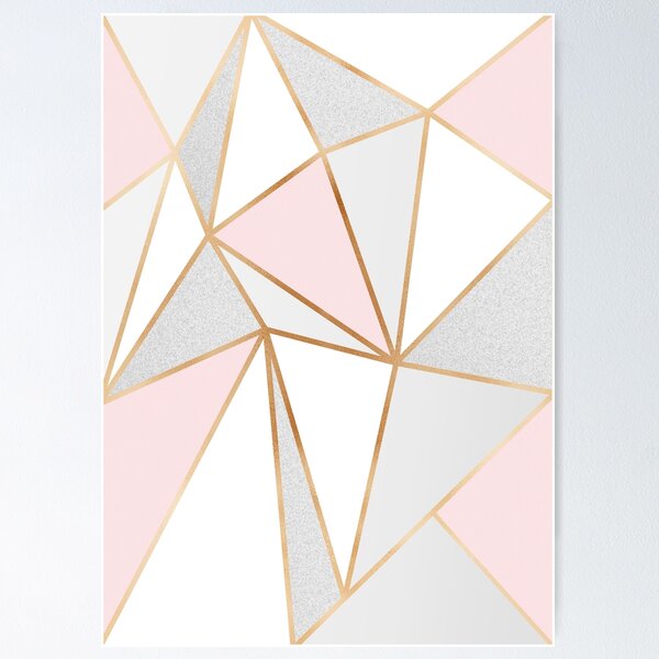 Item preview, Pink, Grey & Gold Geo designed and sold by Blue-Banana.