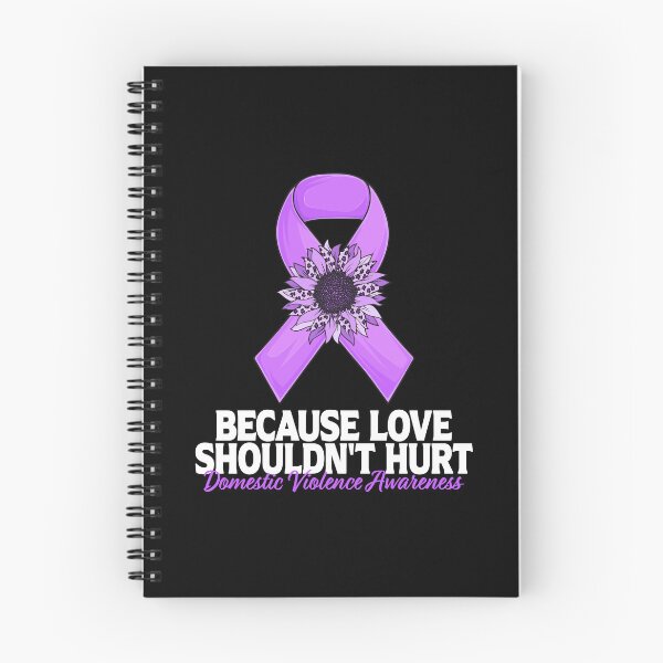 Item preview, Domestic Violence Because Love Shouldn't Hurt Purple Ribbon Sunflower Domestic Violence Awareness designed and sold by Go-Fun.