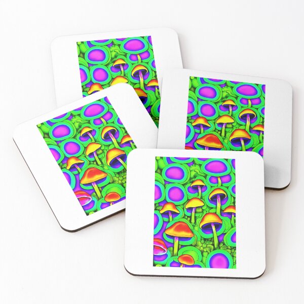 Item preview, Trippy Neon Mushrooms designed and sold by ShumanResources.