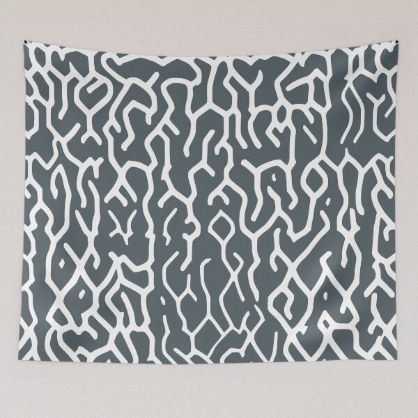 Item preview, Abstract Line Pattern in Grey and White Colors designed and sold by NECHSTORE.