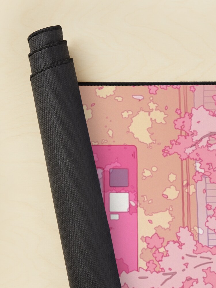 Alternate view of The stray cats, wending machine and pink cherry blossom Mouse Pad