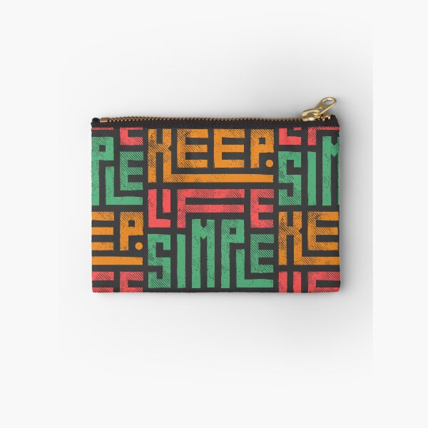 Item preview, Keep Life Simple - English kufi Font with white/black background designed and sold by SpiralStairShop.