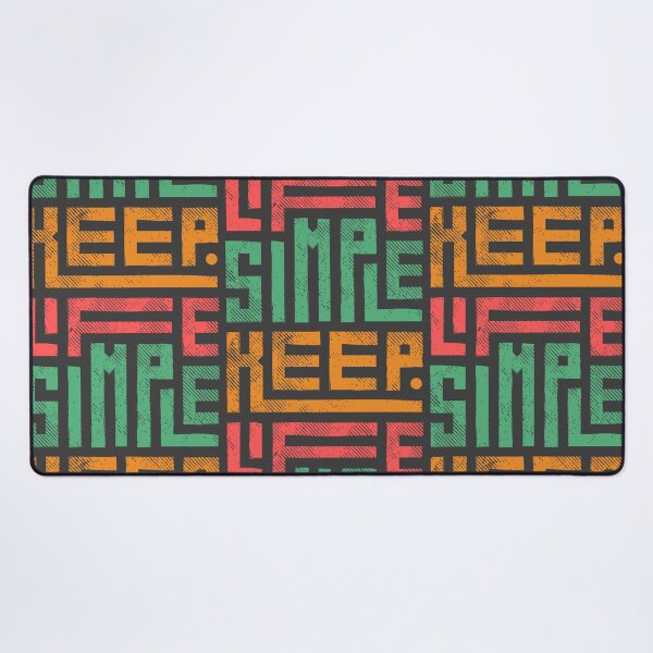 Item preview, Keep Life Simple - English kufi Font with white/black background designed and sold by SpiralStairShop.