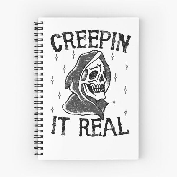 Item preview, Halloween Meme - Creepin It Real - Grim Reaper - Skeleton designed and sold by SteamerTees.