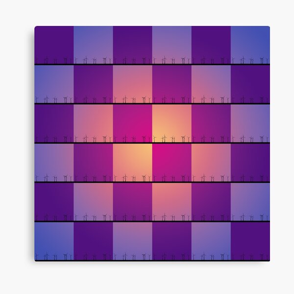 Item preview, Orange and purple windfarm from Crosby Beach Patchwork Design designed and sold by Paul Madden.