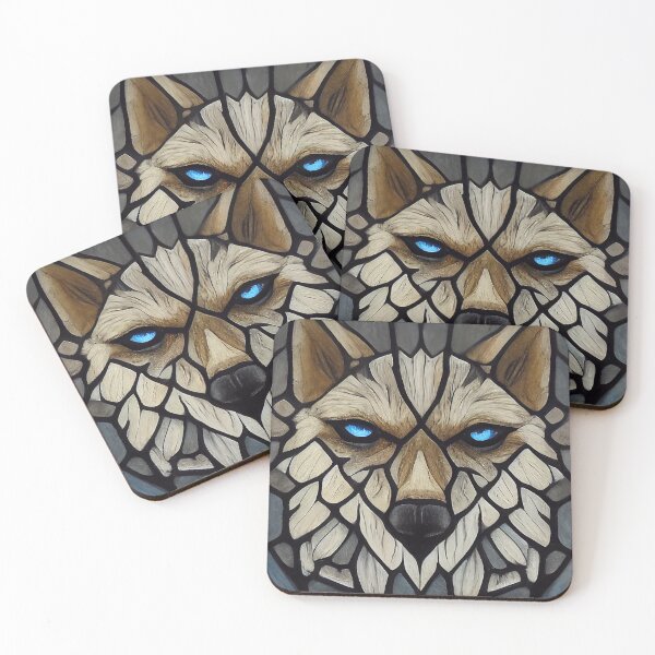 Item preview, Stained Glass Wolf Face - 3 designed and sold by MrVPhotography.