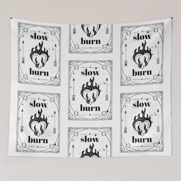 Item preview, Slow Burn - Book Tropes - Bookish - Tarot Card - Full Black designed and sold by StickEmUpp.