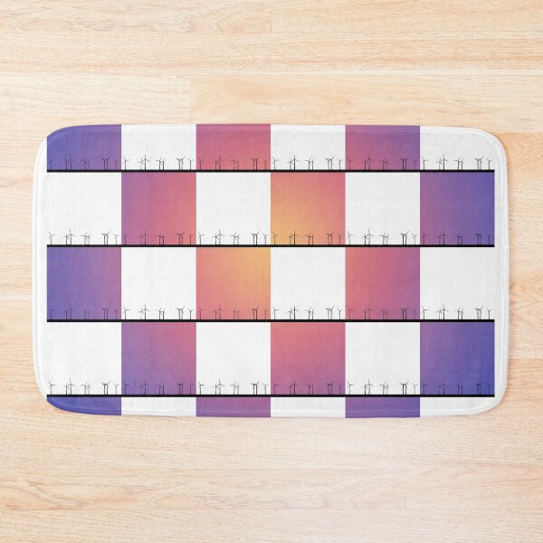 Item preview, Orange, purple and white windfarm from Crosby Beach Patchwork Design designed and sold by Paul Madden.