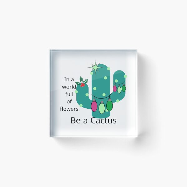Item preview, Cactus Christmas in a world of flowers designed and sold by Blair Belle.