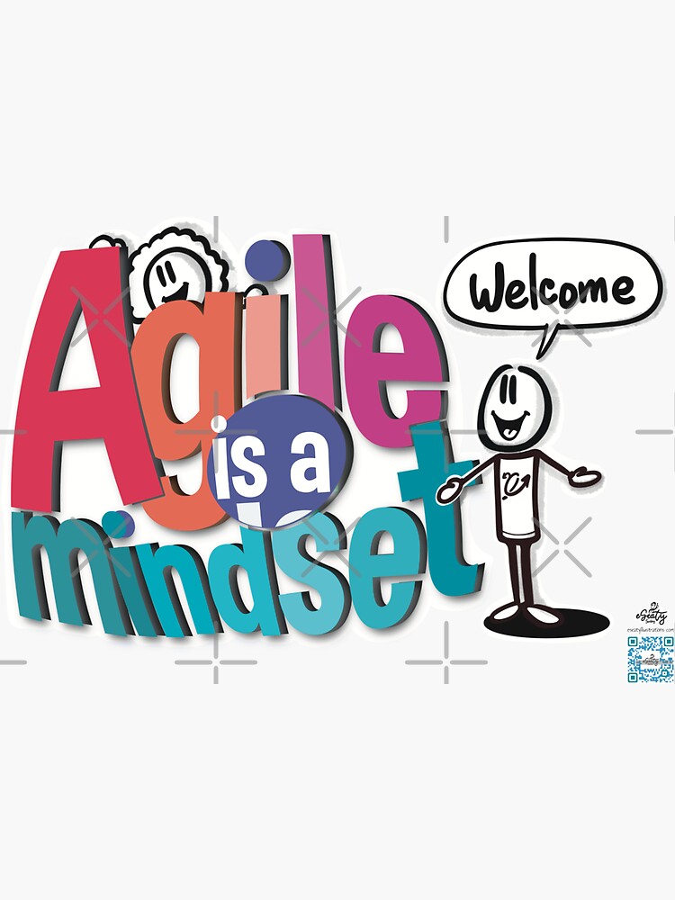 "Agile is a mindset Sticker for Sale by eSeaty Redbubble