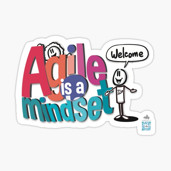 Item preview, Agile is a mindset - welcome designed and sold by eSeaty.