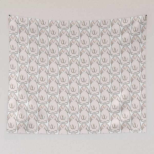 Item preview, Cute Little Bunny Rabbit with Patches Drawing  designed and sold by Lily Trenchard.