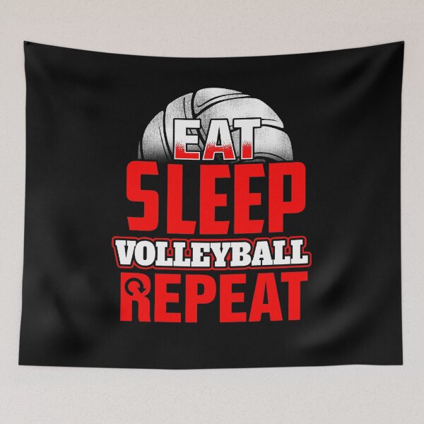 Item preview, Eat sleep volleyball repeat - volleyball player designed and sold by Captain Mood.