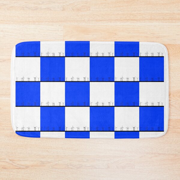 Item preview, blue and white windfarm from Crosby Beach Patchwork Design designed and sold by Paul Madden.