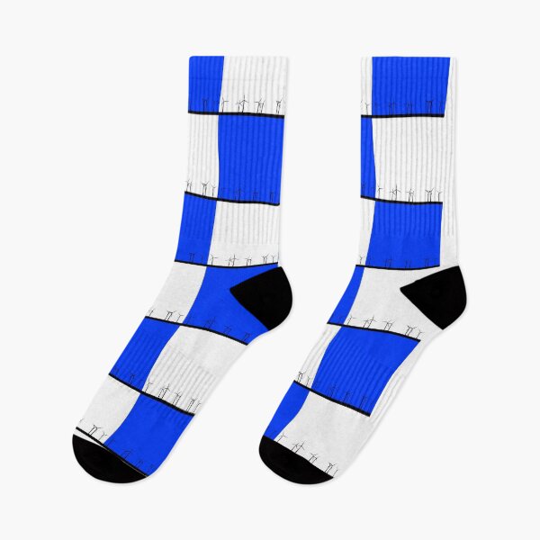 Item preview, blue and white windfarm from Crosby Beach Patchwork Design designed and sold by Paul Madden.