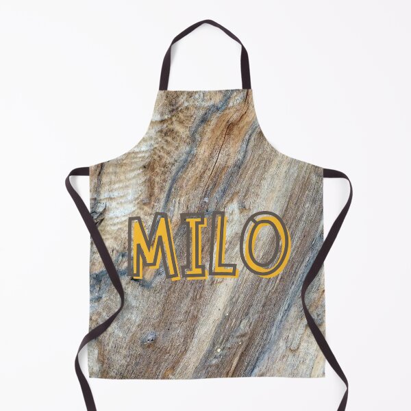 Item preview, Milo.. Name set off against rustic tree bark designed and sold by Wonder & Whimsy.