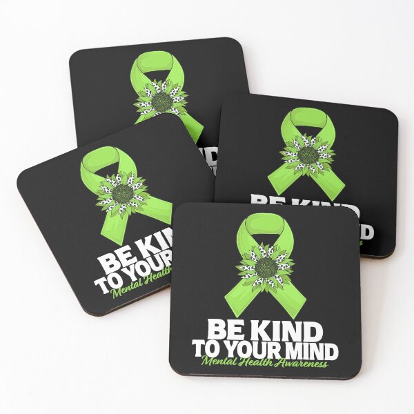 Item preview, Mental Health Be Kind to your Mind green Ribbon Sunflower mental health Awareness designed and sold by Go-Fun.