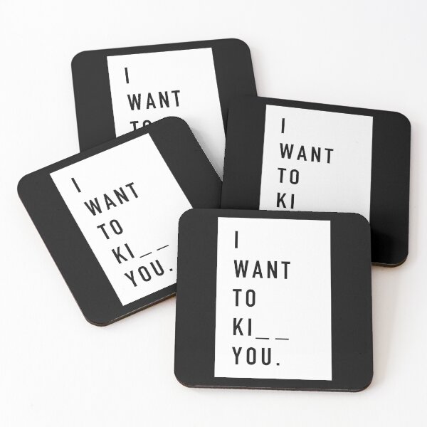 Item preview, I WANT TO KI__ YOU. white box / Cool and Funny quotes designed and sold by DRK7DSGN.