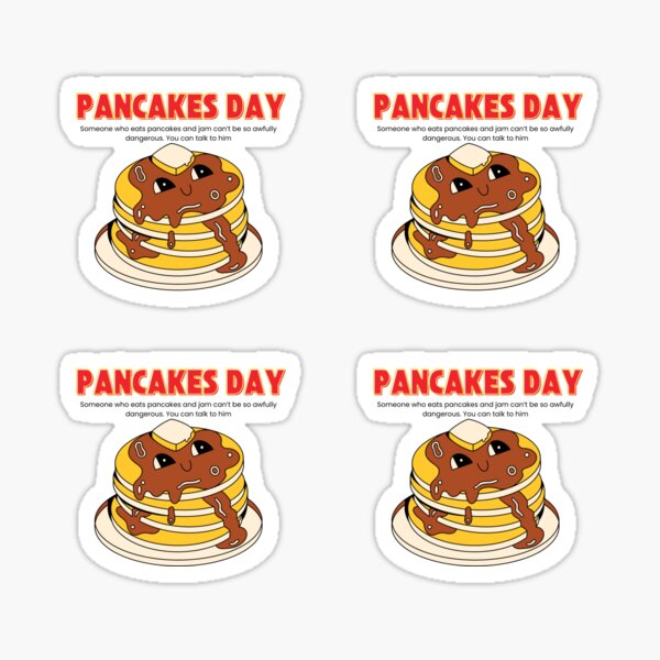 Item preview, Pancakes day sticker pack designed and sold by Enweary Brand.