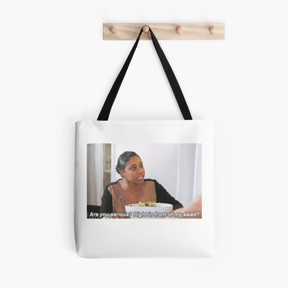 right in front of my salad meme | Tote Bag