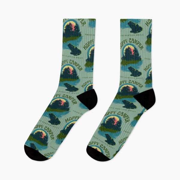 Item preview, Hoppy Camper Frog Color Block Distressed designed and sold by CampK80.