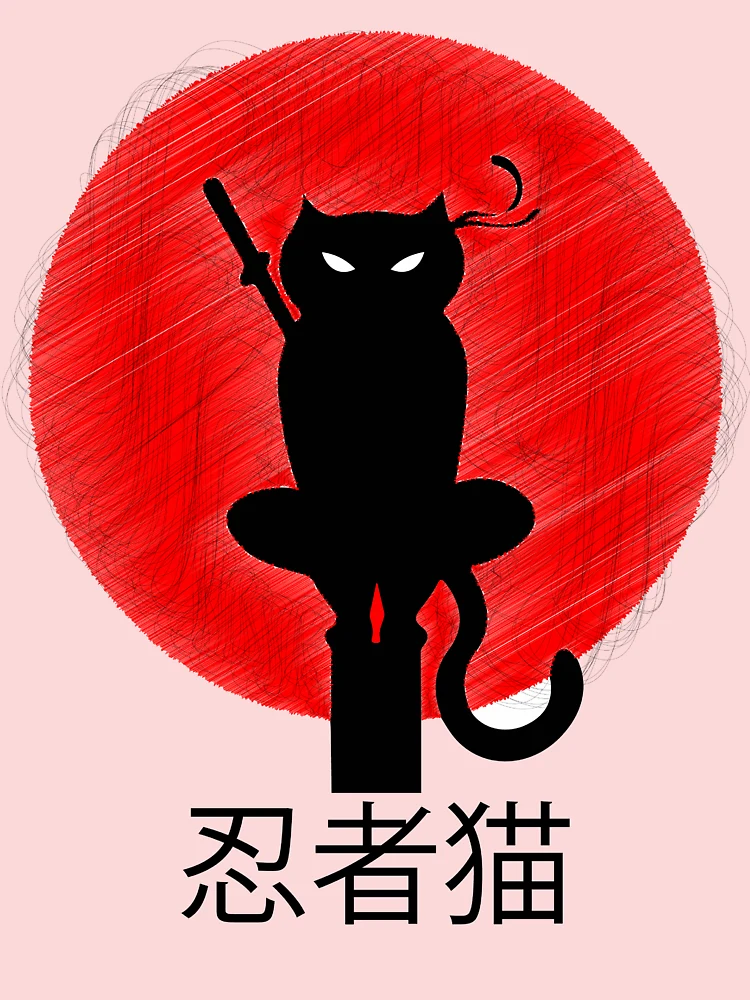 Kinder T-Shirt for Sale mit Ninja-Katze, Samurai-Katze, lustige Katze,  Katzenvater, echte Männer lieben Katzen, Katzen, Männer, japanische Katze  von RedArtsDesign