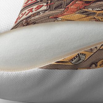 Alternate view of BurgerZilla Throw Pillow