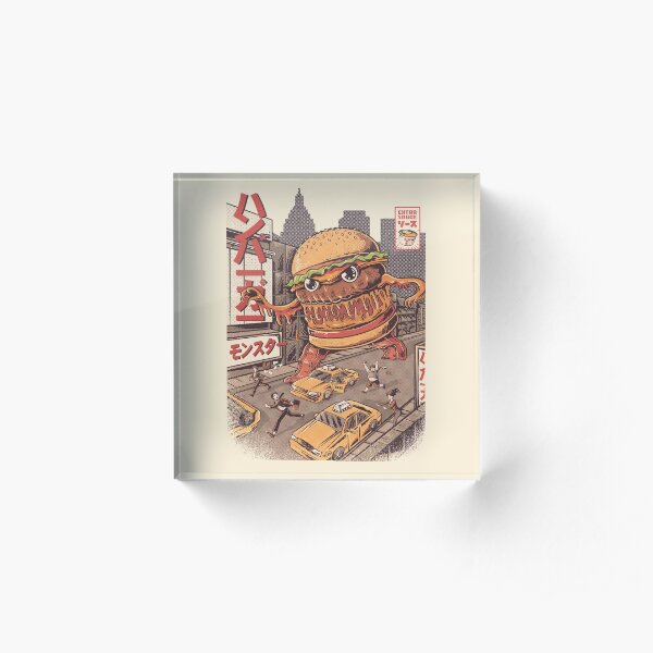 BurgerZilla Acrylic Block