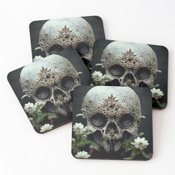 Item preview, Crown of Lies Skull and flower designed and sold by CritterStickers.