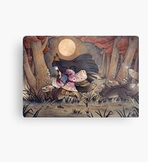 Running With Monsters - Kitsune Fox Yokai Metal Print