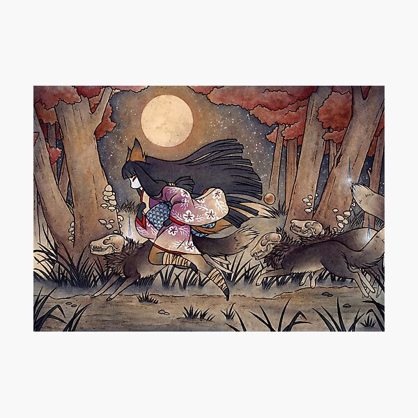 Running With Monsters - Kitsune Fox Yokai Photographic Print