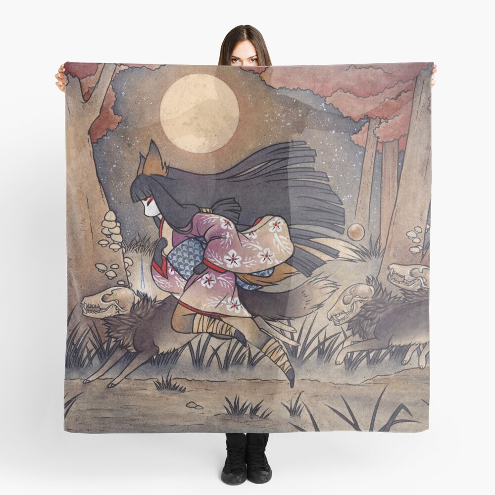 Running With Monsters - Kitsune Fox Yokai Scarf