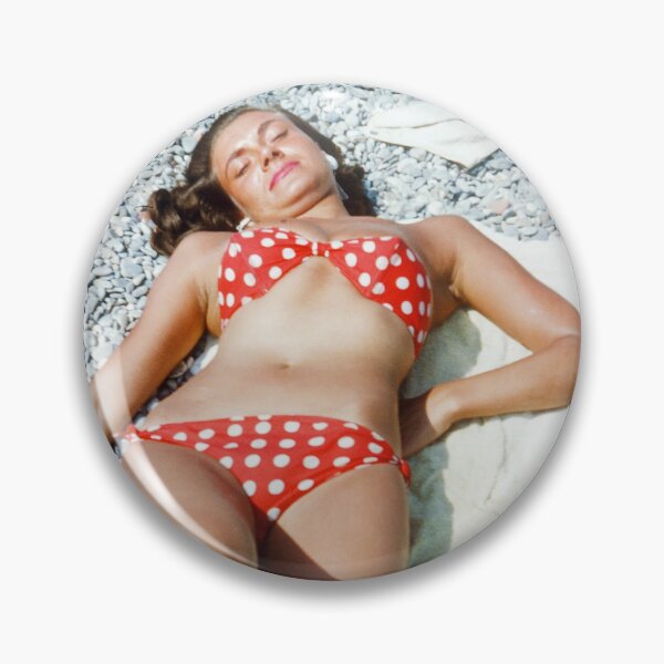 Item preview, 1950s - Lady in a red spotted bikini designed and sold by thatwaslife.