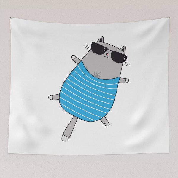Item preview, Beach Swimsuit Cat designed and sold by blackdogshop.