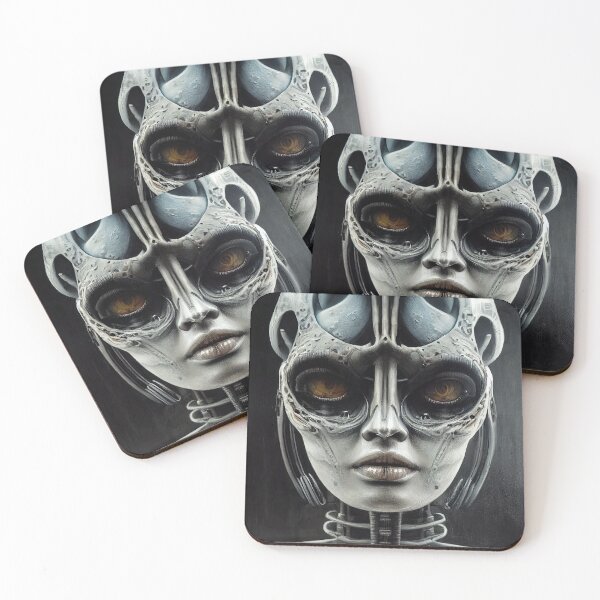 Item preview, Beautiful woman female fantasy robot in painting style designed and sold by mrlongfield.