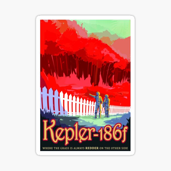 NASA/JPL Visions of the Future- Kepler 186f Sticker