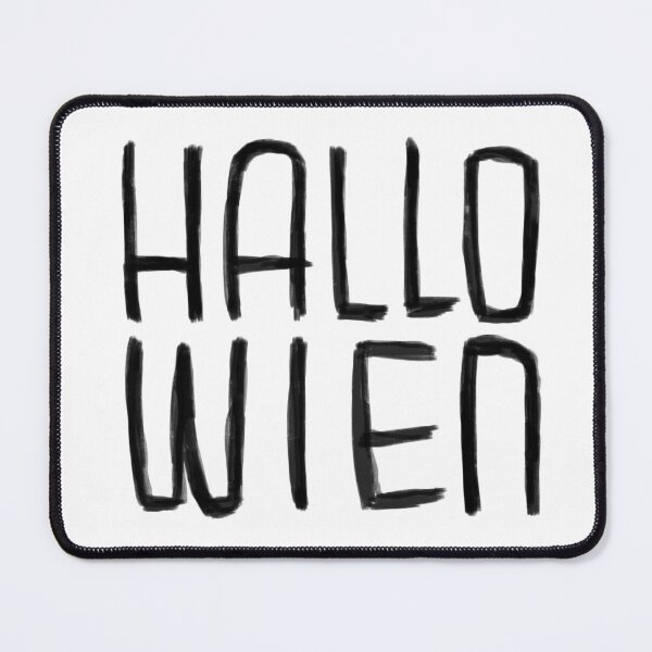 Item preview, Funny Pun, Hallo Wien Typography, Hallowien, Vienna for Halloween designed and sold by badlydrawnbabe.