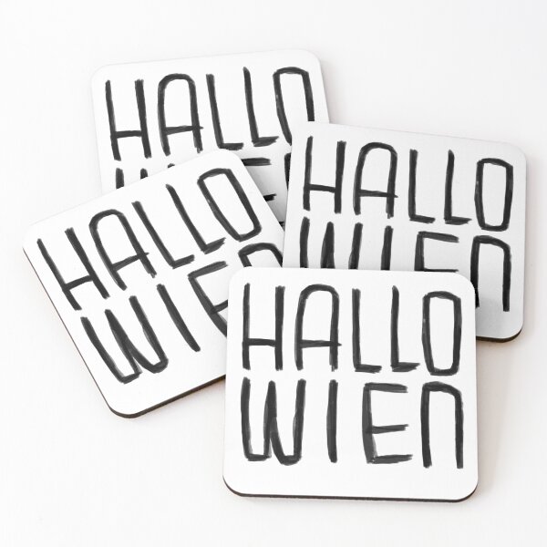 Item preview, Funny Pun, Hallo Wien Typography, Hallowien, Vienna for Halloween designed and sold by badlydrawnbabe.