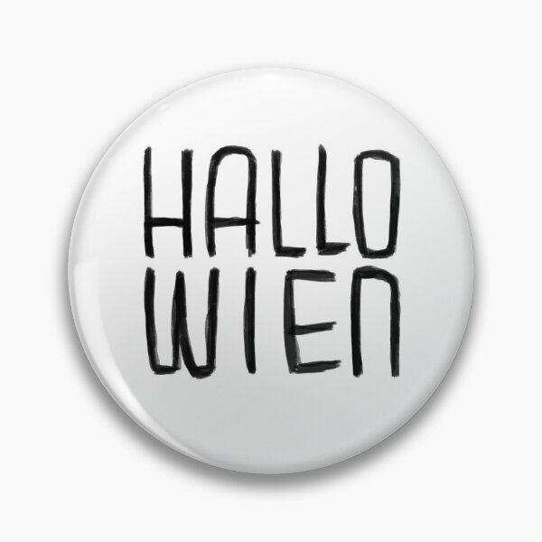 Item preview, Funny Pun, Hallo Wien Typography, Hallowien, Vienna for Halloween designed and sold by badlydrawnbabe.