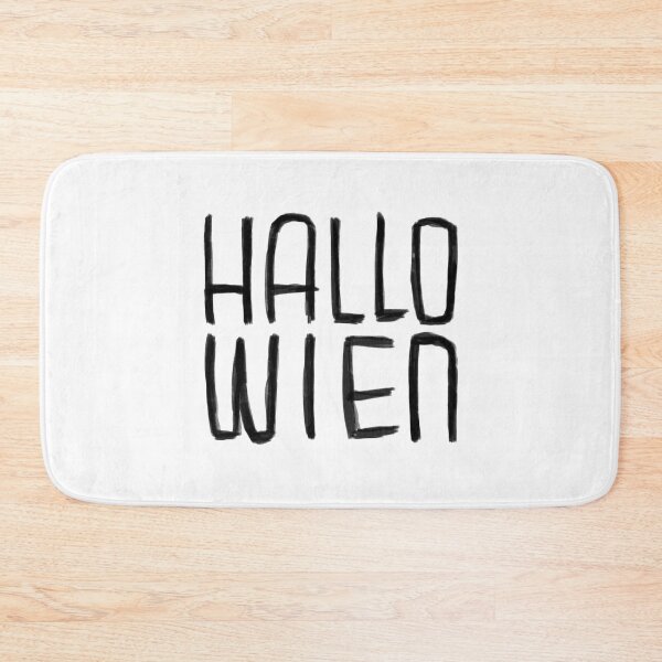 Item preview, Funny Pun, Hallo Wien Typography, Hallowien, Vienna for Halloween designed and sold by badlydrawnbabe.
