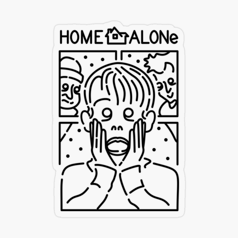 Home Alone Tags, Flags & Coloring Sheets