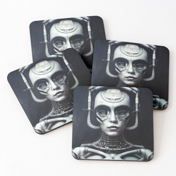 Item preview, Beautiful female fantasy robot in painting style designed and sold by mrlongfield.