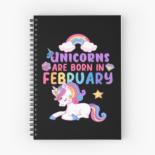 Aperçu de l'œuvre Les licornes naissent en février, arc-en-ciel coloré, cadeau parfait pour la princesse créée et vendue par Mini Pandas.