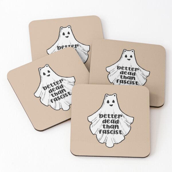 Item preview, antifascist ghost designed and sold by atlasbackache.