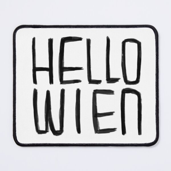 Item preview, Funny Pun, Hello Wien Typography, Hell-o Wien, Vienna for Halloween designed and sold by badlydrawnbabe.